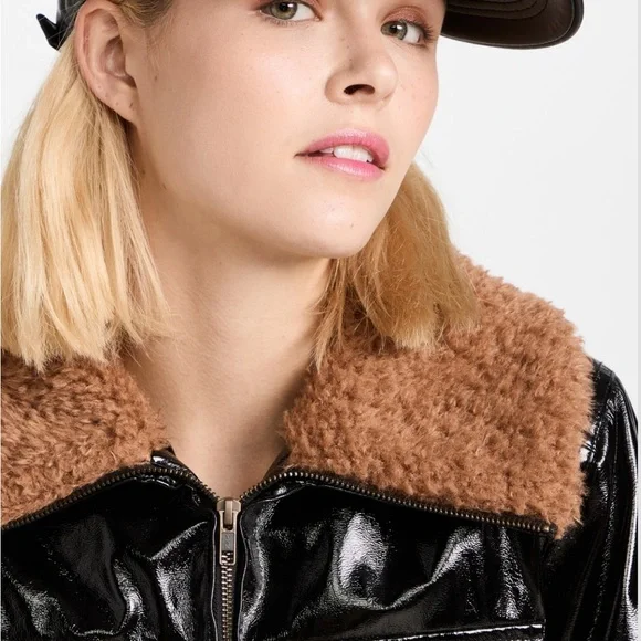 Apparis Black Faux Leather Cap - threedaughtersproperties.com